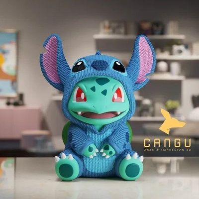 Modelo 3D Bulbasaur Stitch Crochet