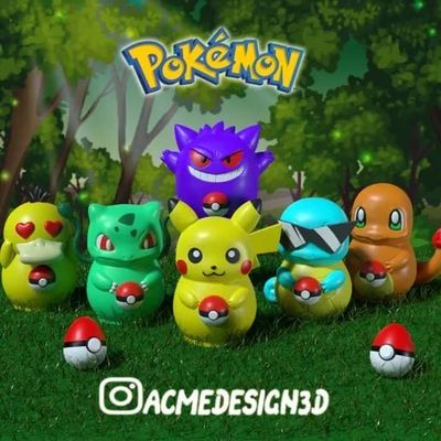 Preview do modelo 3D HUEVOS POKEMON X 6