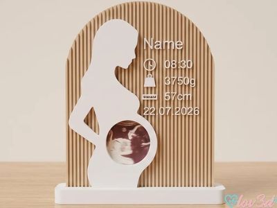 Modelo 3D Pregnancy Silhouette Ultrasound Frame