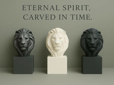 Modelo 3D Lion Head Sculpture Ornament
