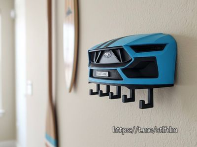 Modelo 3D Porta Chaves Mustang (1)