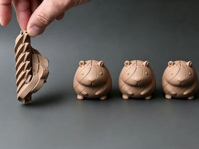 Preview do modelo 3D 伸缩卡皮巴拉