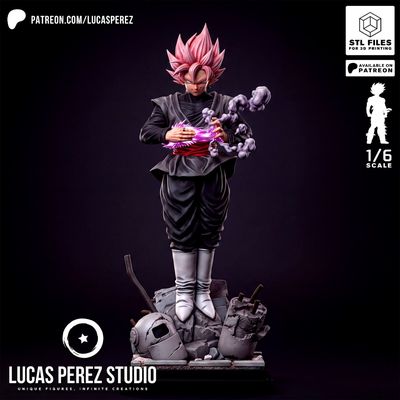 Preview do modelo 3D GOKU ROSE Dragon Ball Super