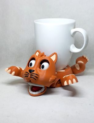 Modelo 3D cat cup holder no supports needed