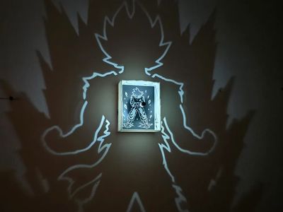 Preview do modelo 3D Lámpara de sombra de Goku Super Saiyajin