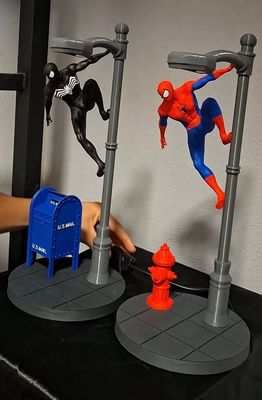 Modelo 3D Poste Homem Aranha
