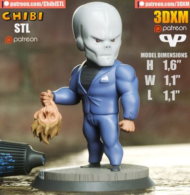 Preview do modelo 3D Chameleon Chibi 3DXM