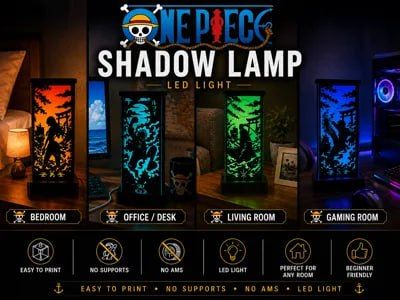 Preview do modelo 3D Lámpara de Sombra de One Piece