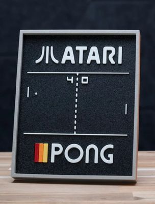 Preview do modelo 3D Pong FREE Arcade Game Picture Frame No Supports, , No