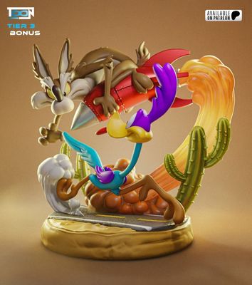 Modelo 3D Wile E Coyote and the Road Runner Looney Tunes