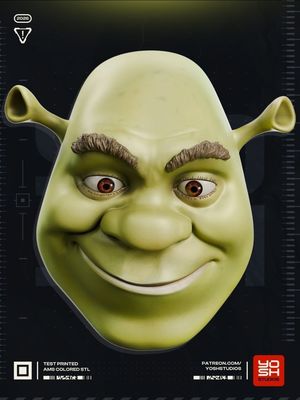 Modelo 3D Shrek Helmet @Print3DWorld