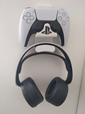 Modelo 3D ps5 controller and headphones holder