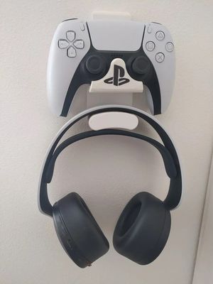 Modelo 3D ps5 controller and headphones holder