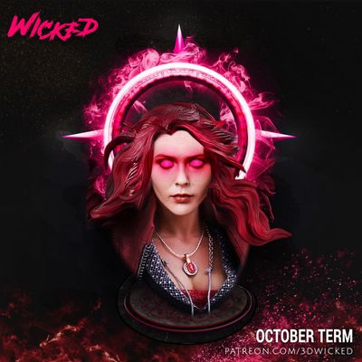 Preview do modelo 3D Wicked Scarlet Witch Bust 220mm Images