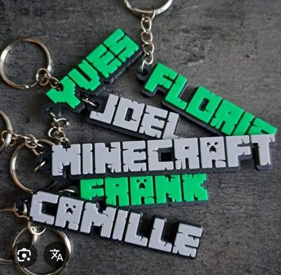 Modelo 3D Minecraft Rectangle Keyring