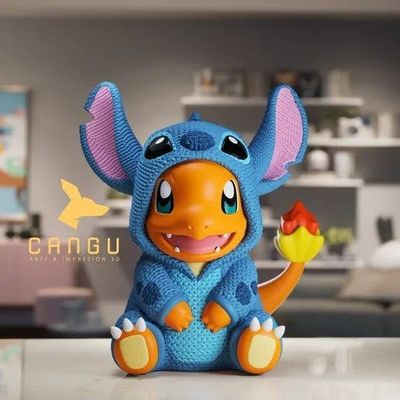 Modelo 3D Charmander Stitch Crochet