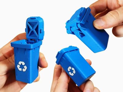 Modelo 3D Trash Bin Keychain Large