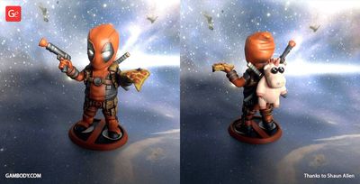 Preview do modelo 3D Deadpool Chubby GAMBODY