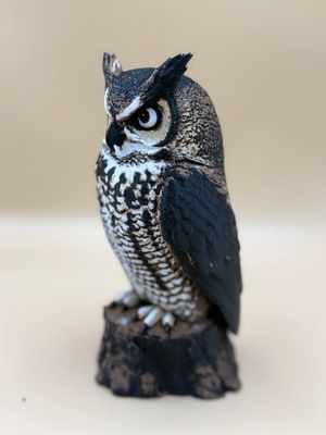 Modelo 3D The Watchful Owl colored(1)