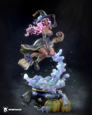 Preview do modelo 3D Nympha 3D Witch nsfw