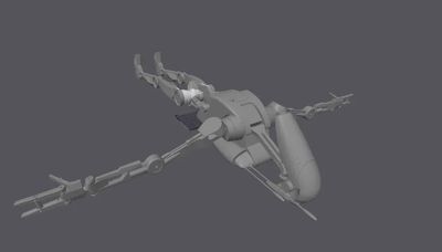 Modelo 3D star wars battle droid b1 real size