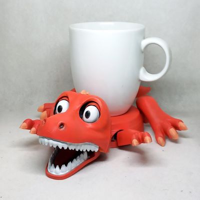 Preview do modelo 3D t rex cup holder