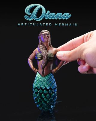 Preview do modelo 3D Articulated Mermaid Diana 0737a678ba