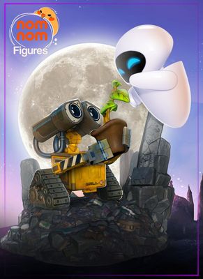 Modelo 3D Chibi Wall e and Eve NOM NOM FIGURES