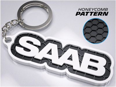 Modelo 3D Saab Keychain AMS