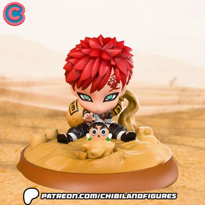 Preview do modelo 3D Naruto Gaara Chibi Land Figures