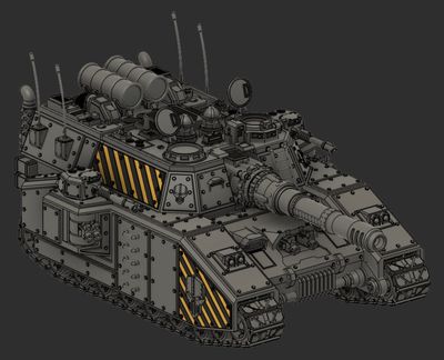 Preview do modelo 3D tormented super heavy battle transport