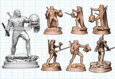 Modelo 3D Geralt of Rivia The Witcher Henry Cavill