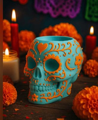 Preview do modelo 3D Sugar Skull Holder @Print3DWorld