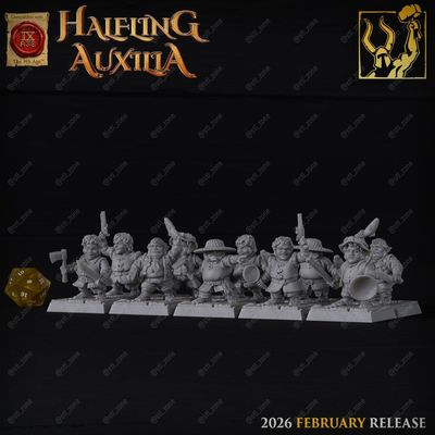 Preview do modelo 3D 32mm Halfling Militia E Supported @ zone
